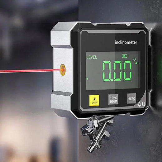 Digital Angle Finder with Laser, Magnetic Angle Gauge with Backlit Display for Woodworking & DIY