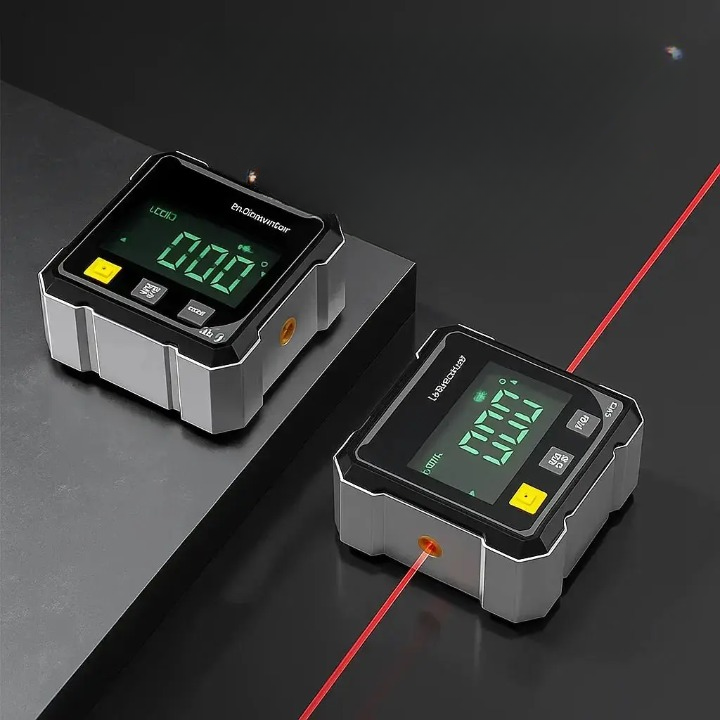 Digital Angle Finder with Laser, ±0.2° Accuracy, Magnetic Base