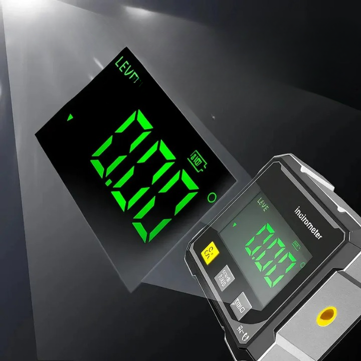Digital Angle Finder with Laser, ±0.2° Accuracy, Magnetic Base