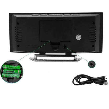 LED Mirror Alarm Clock, Auto-Dimming