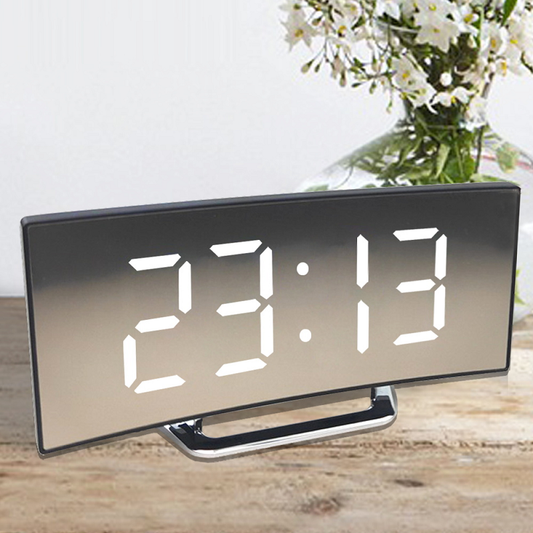 LED Mirror Alarm Clock, Auto-Dimming