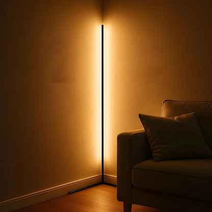Dimmable LED Corner Floor Lamp with Remote