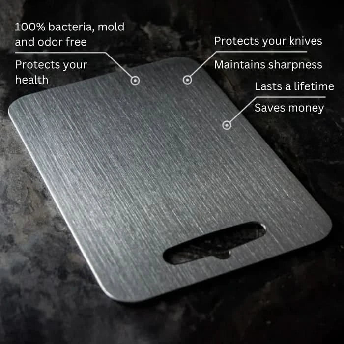 TITANEDGE Antibacterial Stainless Steel Cutting Board lifestyle image 2