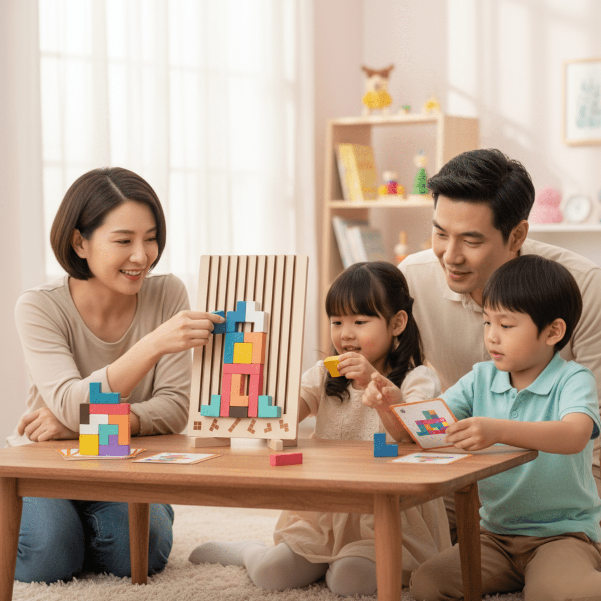 BRIQLEARN Montessori Wooden Tetris
