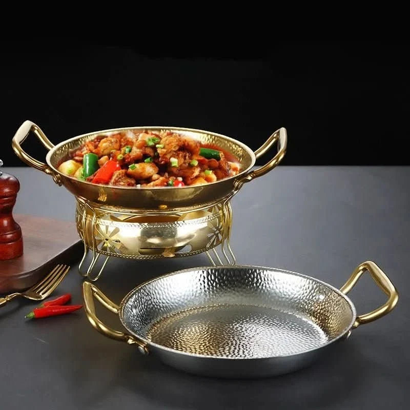 BRATMEISTER Hammered Stainless Steel Pot
