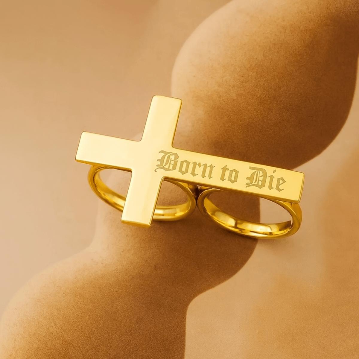 DUOVIA Stainless Steel Two-Finger Ring