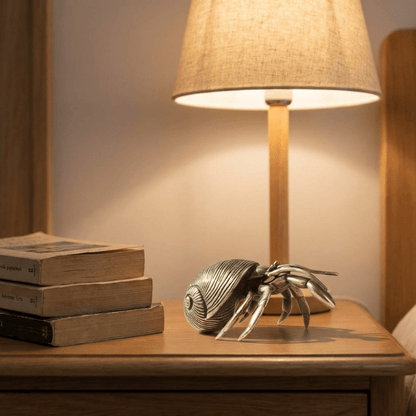 SHELLCRAFT Decorative Brass Hermit Crab Figurine