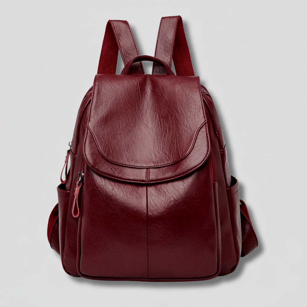 OPULENZA Anti-Theft Leather Backpack