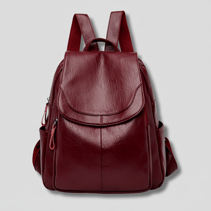 OPULENZA Anti-Theft Leather Backpack