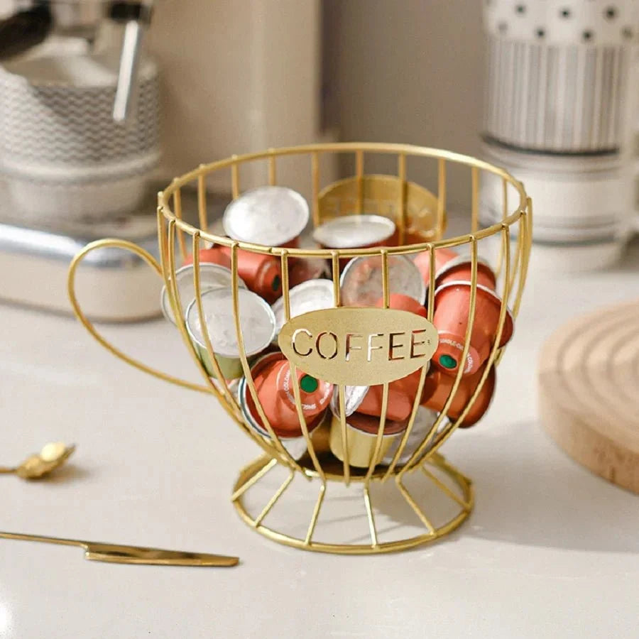 PODHAVEN Compact Decorative Shelf for Coffee Capsules