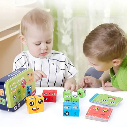 Wooden Building Blocks Learning Toy, Ages 3+