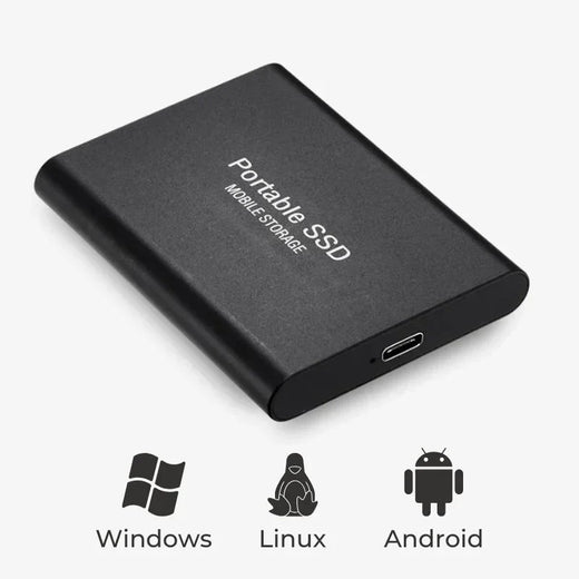 Portable External SSD, Ultra Fast USB 3.1 Plug & Play Backup Drive 500GB to 4TB for PC