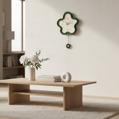 FLORAPULSE 3D Flower Pendulum Wall Clock