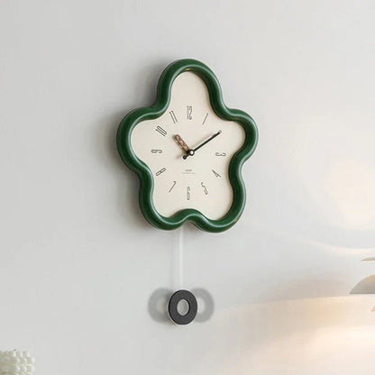 FLORAPULSE 3D Flower Pendulum Wall Clock