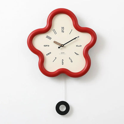 FLORAPULSE 3D Flower Pendulum Wall Clock