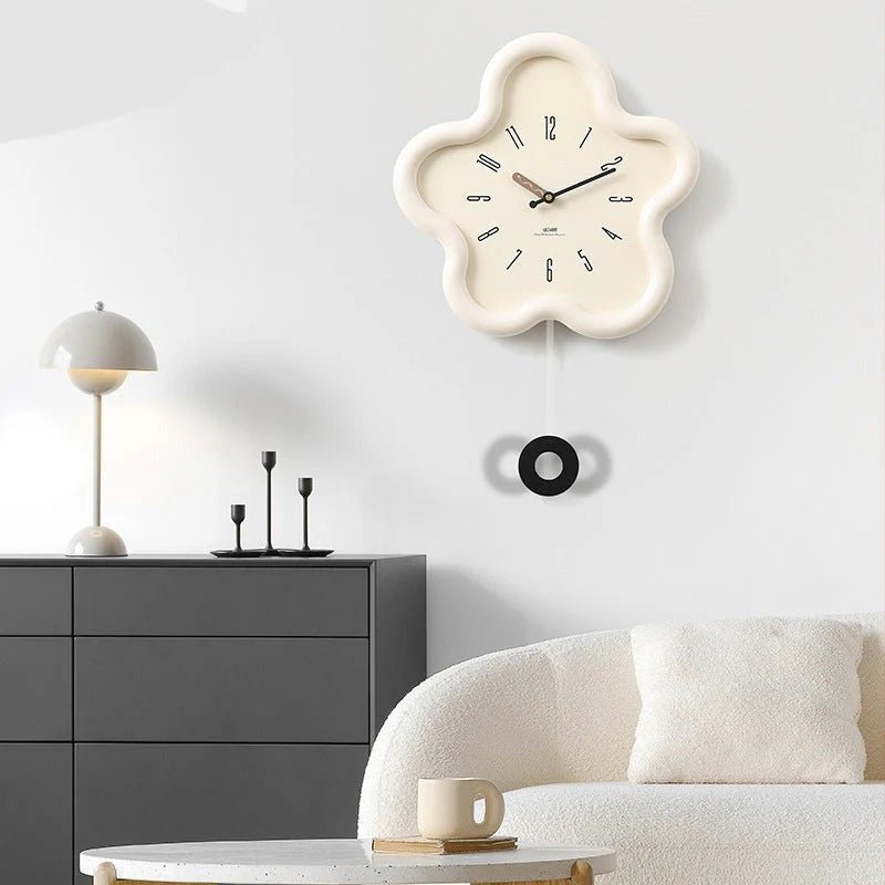FLORAPULSE 3D Flower Pendulum Wall Clock