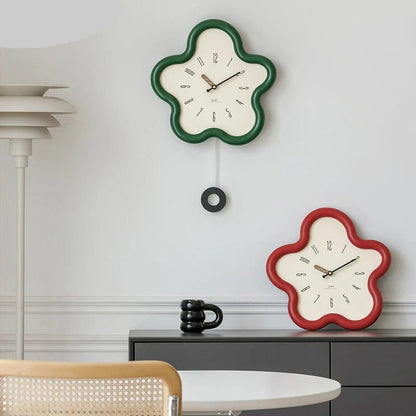FLORAPULSE 3D Flower Pendulum Wall Clock