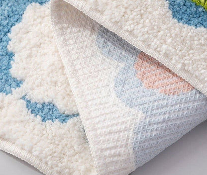 FLORAVIBE Colorful Flower Bath Mat
