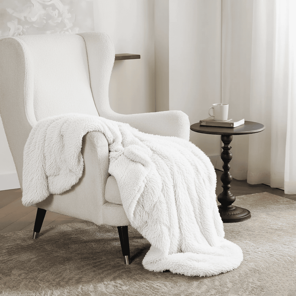 SILKFURIA Soft Artificial Fur Blanket