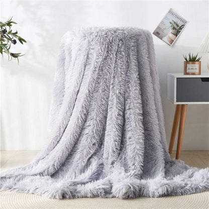 SILKFURIA Soft Artificial Fur Blanket