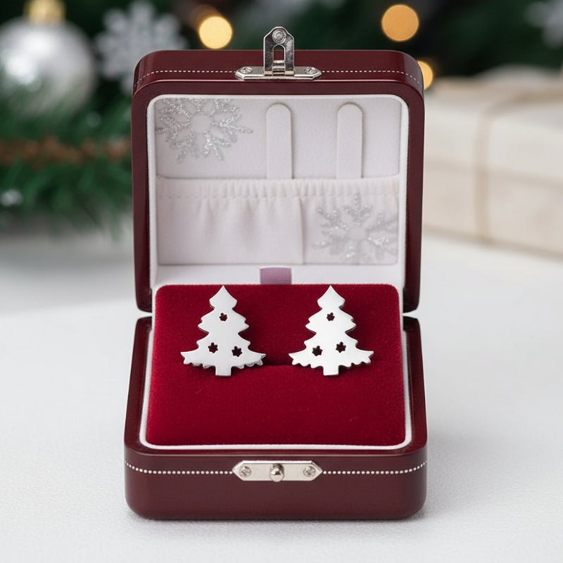 FROSTGEM 925 Silver Christmas Stud Earrings