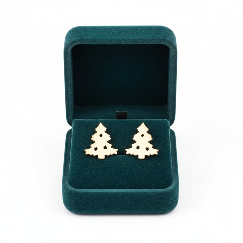 FROSTGEM 925 Silver Christmas Stud Earrings
