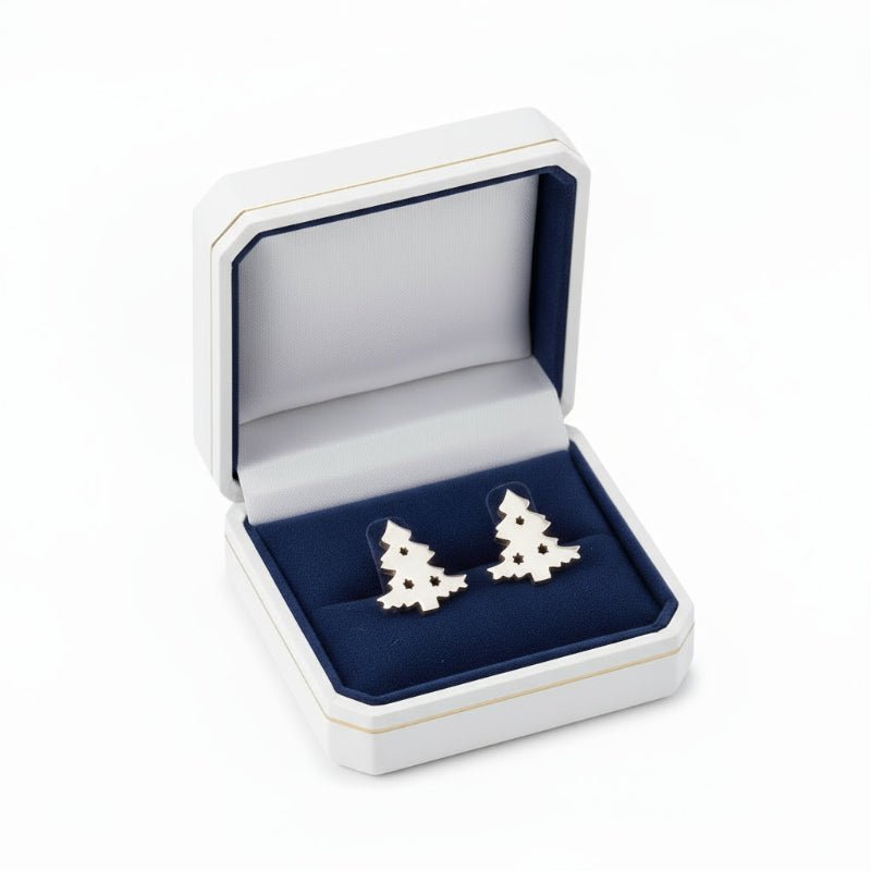 FROSTGEM 925 Silver Christmas Stud Earrings
