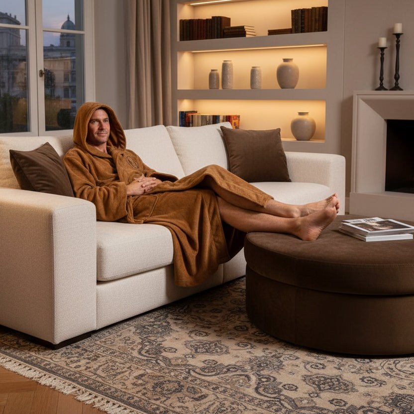 FELIX FLANNEL ROBE Badjas lifestyle image 3