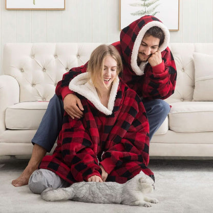 SNUGGOVA Fleece Hoodie Blanket