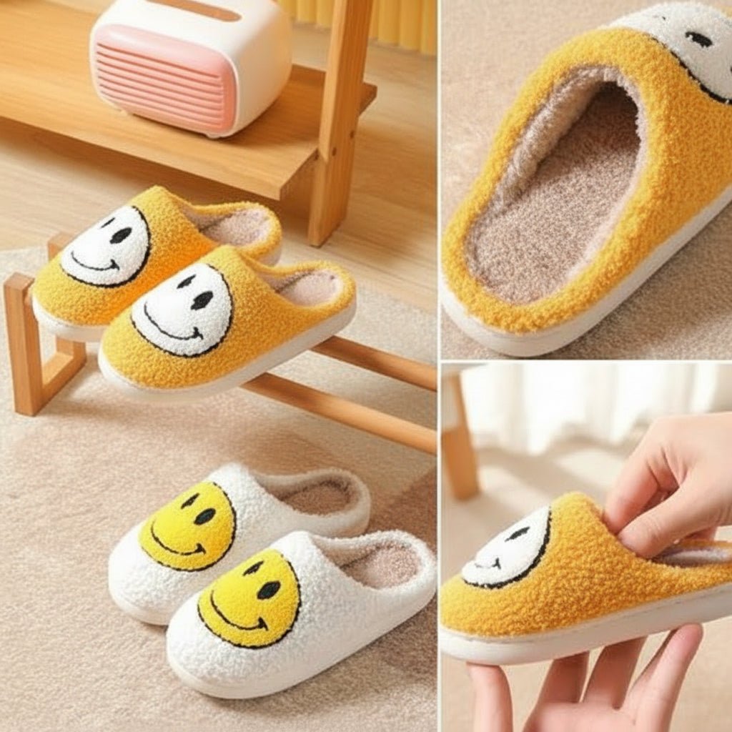 FLUFFYSMILE Cozy Winter Slippers