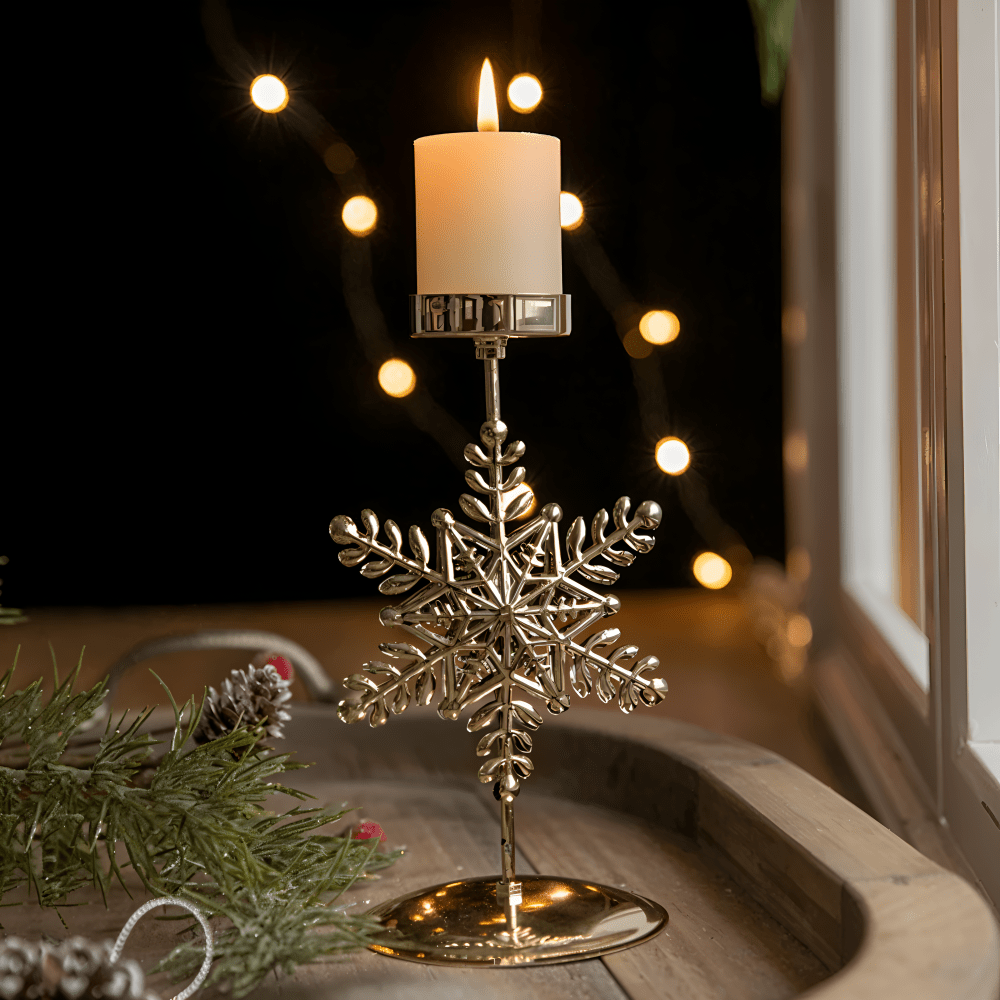 GLORIAHOME Vintage Gold Candle Holder