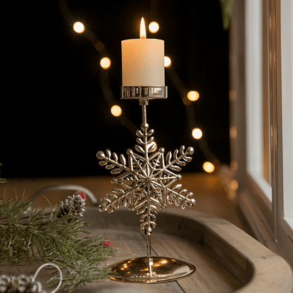 GLORIAHOME Vintage Gold Candle Holder