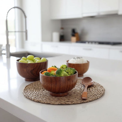 NATUREDIN Environmentally Friendly Wooden Bowl