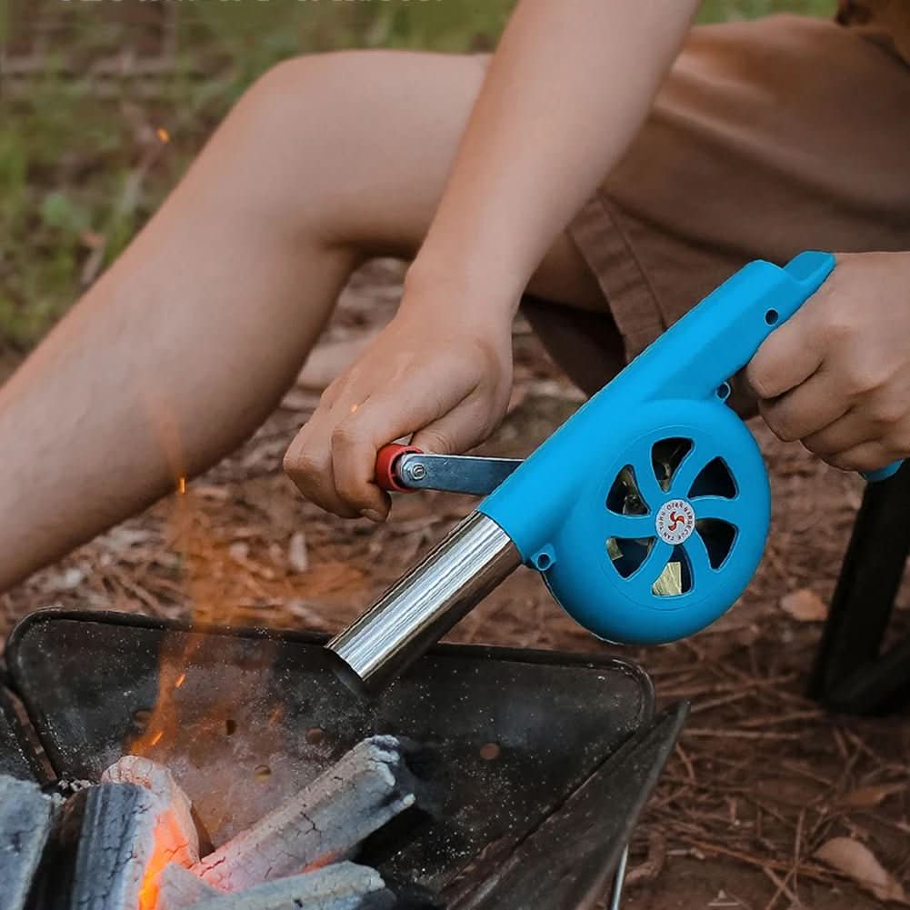 BBQWind Fan Portable Hand Crank Barbecue Fan