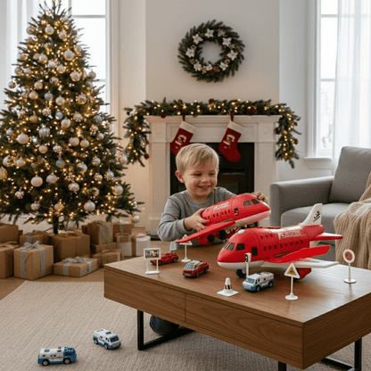 AEROTOWN Inertial Airplane & Vehicle Playset