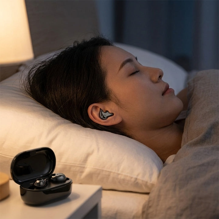 Bluetooth Sleep Earbuds, Ultra Thin Wireless Earbuds for Side Sleepers, 24 Hour Battery & IPX5