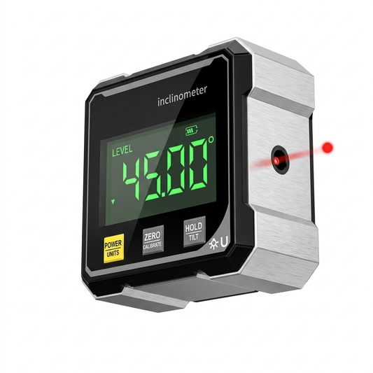 Digital Angle Finder with Laser, ±0.2° Accuracy, Magnetic Base