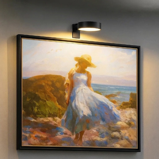 Magnetic Picture Light, Cordless Dimmable LED Picture Lamp with Remote & Color Modes for Frames