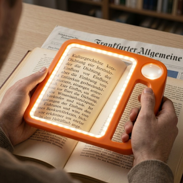 LED Reading Magnifier, 5x/10x with 48 LEDs