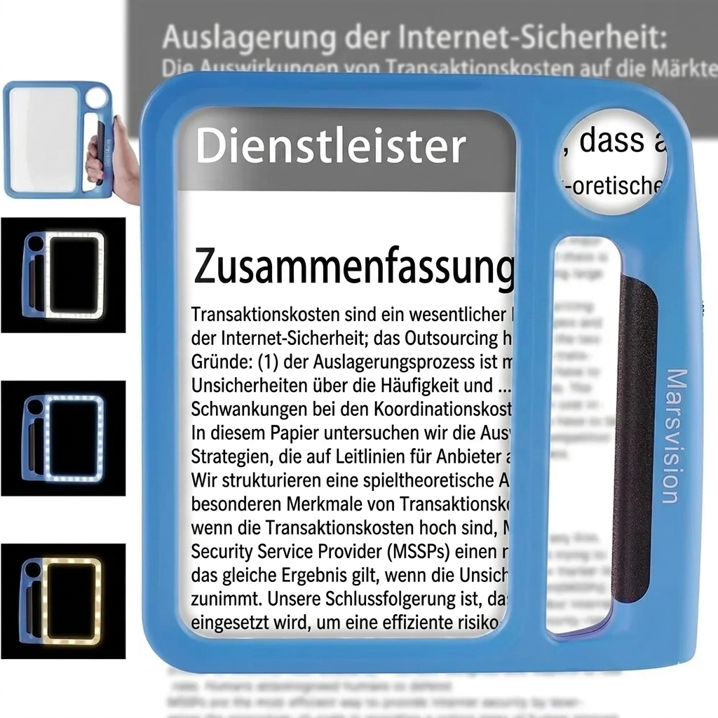 LED Reading Magnifier, 5x/10x with 48 LEDs