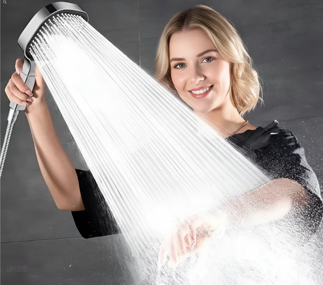 High Pressure Shower Head with Filter, Turbo Boost