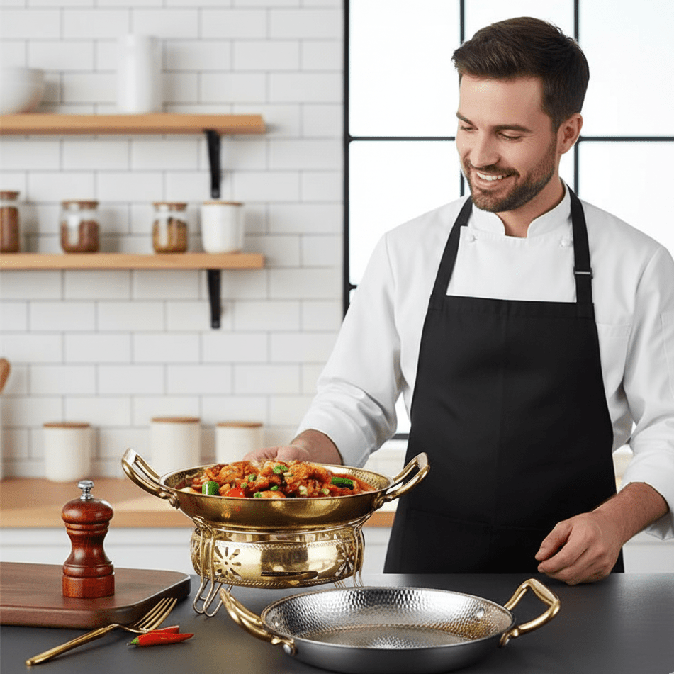 BRATMEISTER Hammered Stainless Steel Pot