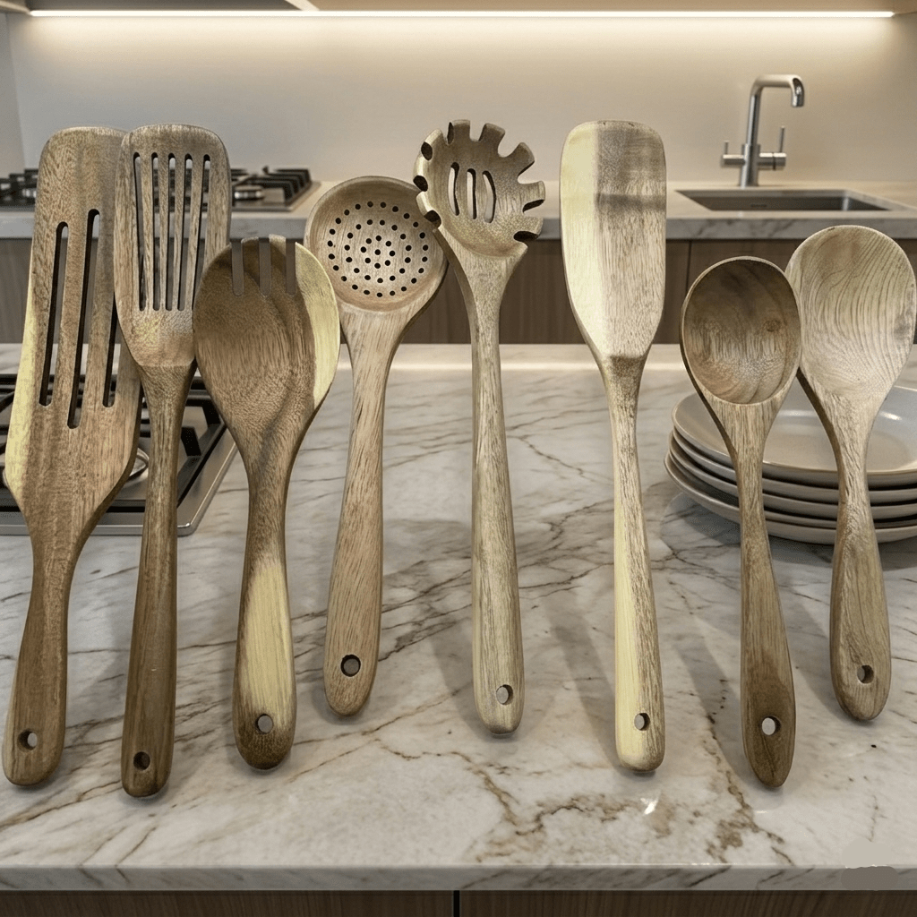 WOODCHEF UTENSILS 11-piece Wooden Kitchen Utensil Set