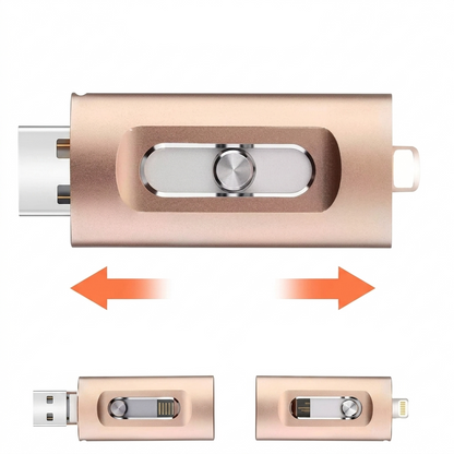 3-in-1 USB Flash Drive for iPhone, Android and PC