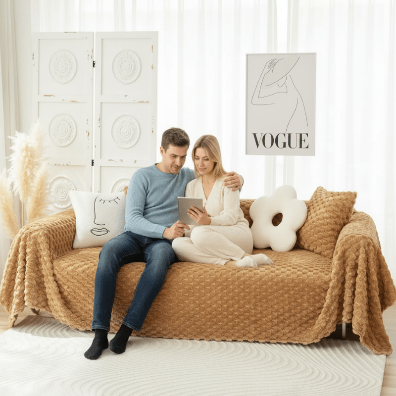 CHENILLO Plush Chenille Sofa Cover