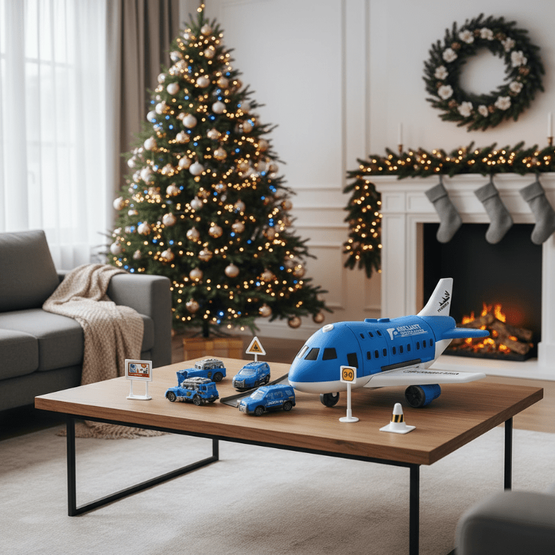 AEROTOWN Inertial Airplane & Vehicle Playset