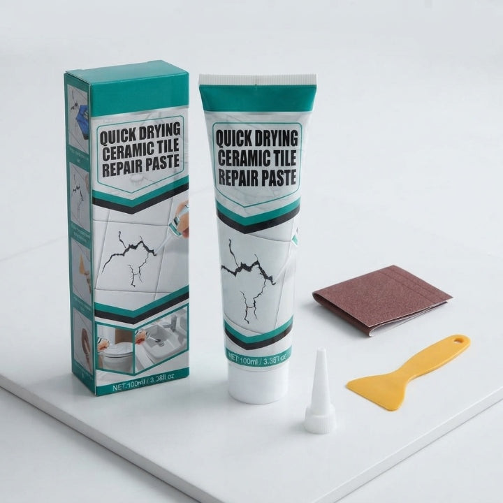 Tile Repair Paste with Spatula and Sandpaper, 100ml