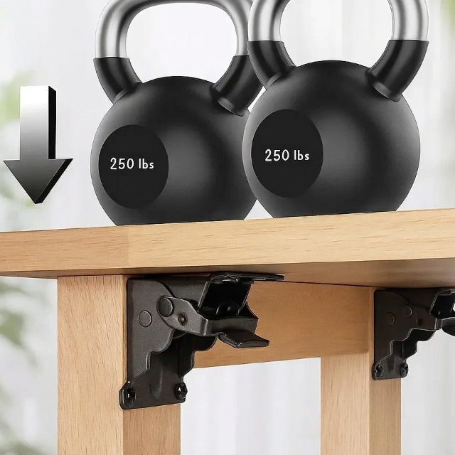 Folding Bracket 90° Auto-Lock, Set of 2, Up to 225kg