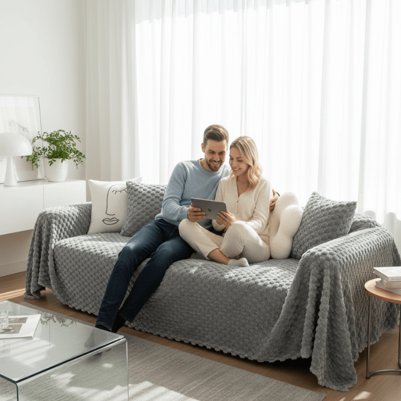 CHENILLO Plush Chenille Sofa Cover