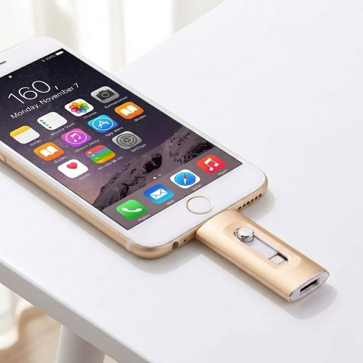 3-in-1 USB Flash Drive for iPhone, Android and PC